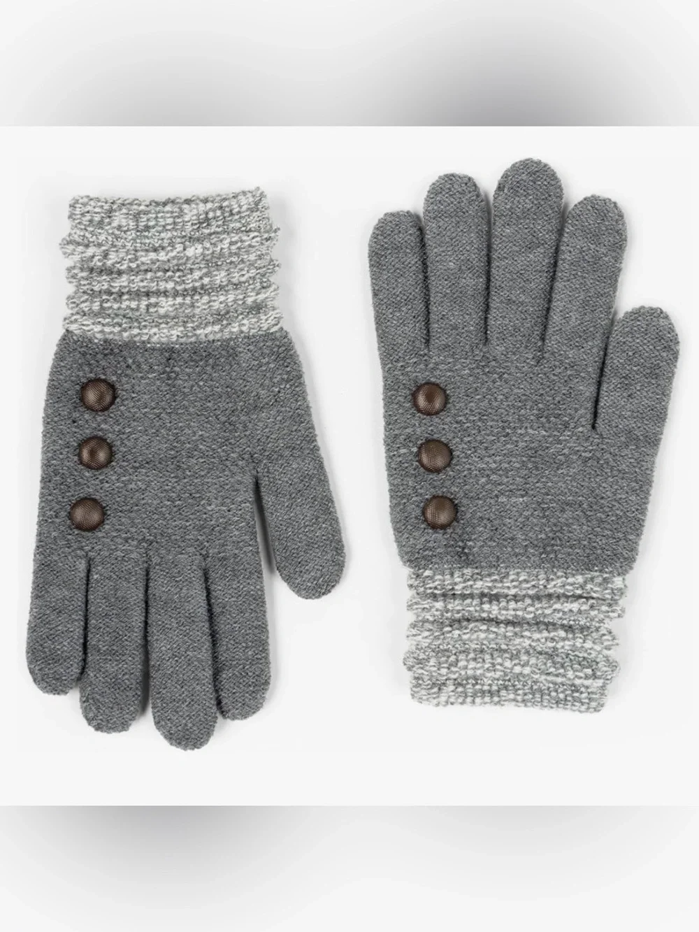 Britt’s Knits Women’s Charcoal Gray Knit Gloves NWT Classic Gloves OS